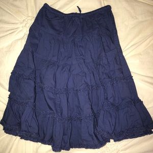 MINI BODEN navy blue ruffle skirt
